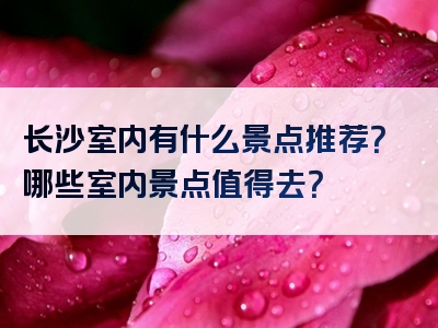 长沙室内有什么景点推荐？哪些室内景点值得去？