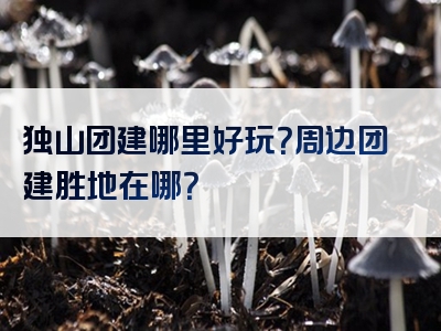 独山团建哪里好玩？周边团建胜地在哪？