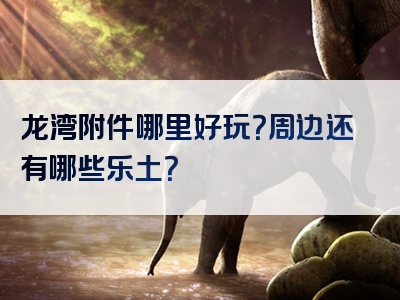 龙湾附件哪里好玩？周边还有哪些乐土？