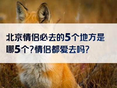 北京情侣必去的5个地方是哪5个？情侣都爱去吗？