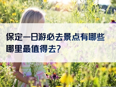 保定一日游必去景点有哪些哪里最值得去？