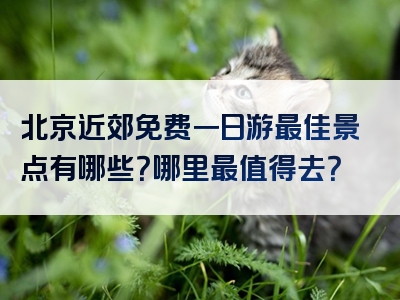 北京近郊免费一日游最佳景点有哪些？哪里最值得去？