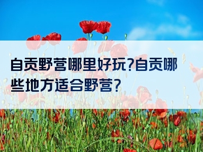 自贡野营哪里好玩？自贡哪些地方适合野营？