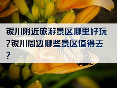 银川附近旅游景区哪里好玩？银川周边哪些景区值得去？