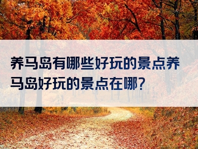 养马岛有哪些好玩的景点养马岛好玩的景点在哪？
