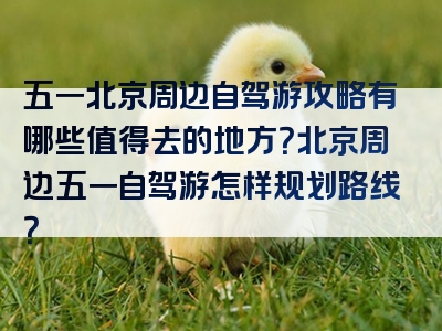 五一北京周边自驾游攻略有哪些值得去的地方？北京周边五一自驾游怎样规划路线？