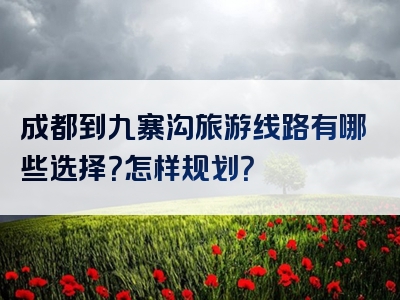 成都到九寨沟旅游线路有哪些选择？怎样规划？