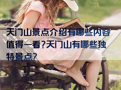天门山景点介绍有哪些内容值得一看？天门山有哪些独特景点？