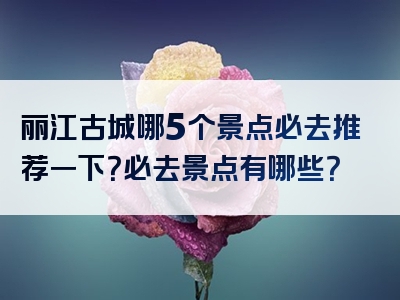 丽江古城哪5个景点必去推荐一下？必去景点有哪些？