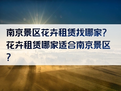 南京景区花卉租赁找哪家？花卉租赁哪家适合南京景区？