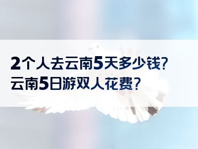 2个人去云南5天多少钱？云南5日游双人花费？