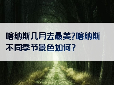 喀纳斯几月去最美？喀纳斯不同季节景色如何？