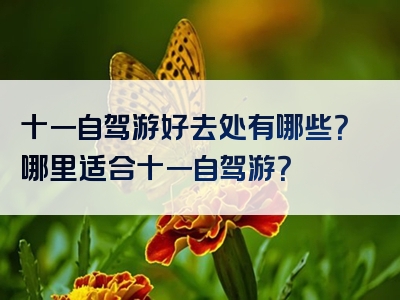 十一自驾游好去处有哪些？哪里适合十一自驾游？