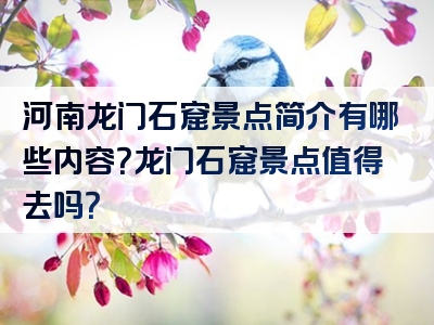 河南龙门石窟景点简介有哪些内容？龙门石窟景点值得去吗？
