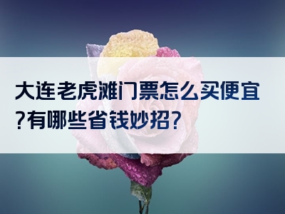 大连老虎滩门票怎么买便宜？有哪些省钱妙招？