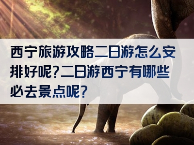 西宁旅游攻略二日游怎么安排好呢？二日游西宁有哪些必去景点呢？
