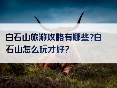 白石山旅游攻略有哪些？白石山怎么玩才好？
