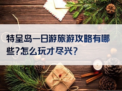 特呈岛一日游旅游攻略有哪些？怎么玩才尽兴？