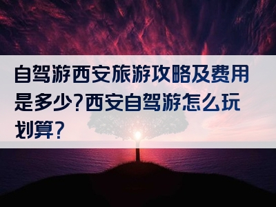 自驾游西安旅游攻略及费用是多少？西安自驾游怎么玩划算？