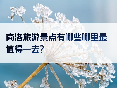 商洛旅游景点有哪些哪里最值得一去？