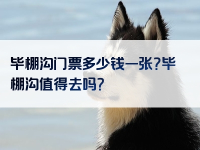 毕棚沟门票多少钱一张？毕棚沟值得去吗？