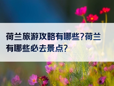 荷兰旅游攻略有哪些？荷兰有哪些必去景点？