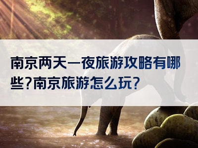 南京两天一夜旅游攻略有哪些？南京旅游怎么玩？