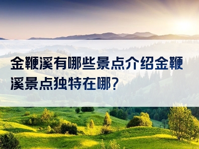 金鞭溪有哪些景点介绍金鞭溪景点独特在哪？