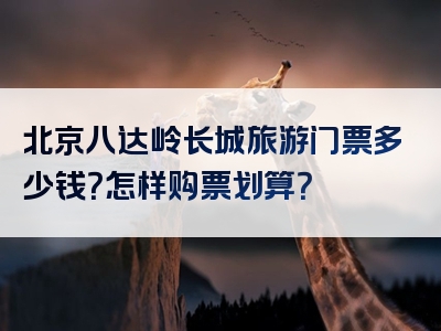 北京八达岭长城旅游门票多少钱？怎样购票划算？