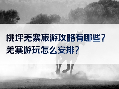 桃坪羌寨旅游攻略有哪些？羌寨游玩怎么安排？