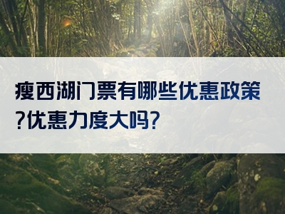 瘦西湖门票有哪些优惠政策？优惠力度大吗？