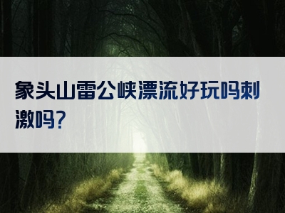 象头山雷公峡漂流好玩吗刺激吗？