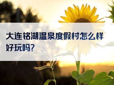 大连铭湖温泉度假村怎么样好玩吗？