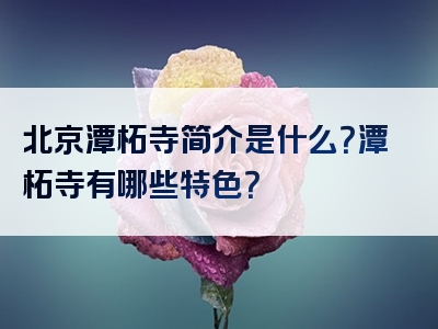 北京潭柘寺简介是什么？潭柘寺有哪些特色？