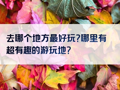 去哪个地方最好玩？哪里有超有趣的游玩地？