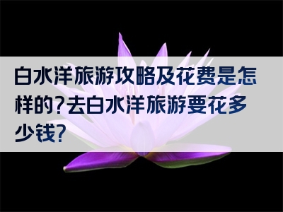 白水洋旅游攻略及花费是怎样的？去白水洋旅游要花多少钱？