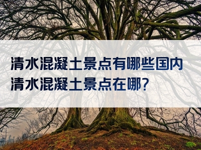清水混凝土景点有哪些国内清水混凝土景点在哪？