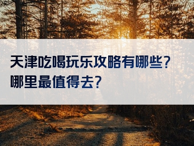 天津吃喝玩乐攻略有哪些？哪里最值得去？