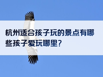 杭州适合孩子玩的景点有哪些孩子爱玩哪里？