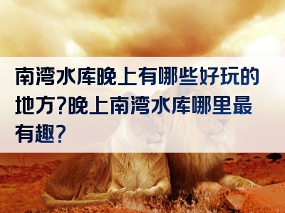 南湾水库晚上有哪些好玩的地方？晚上南湾水库哪里最有趣？