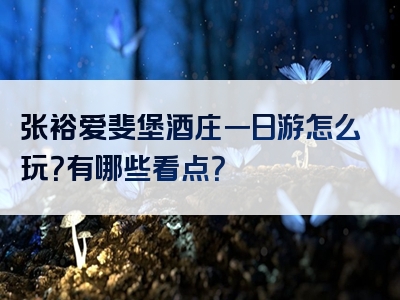 张裕爱斐堡酒庄一日游怎么玩？有哪些看点？