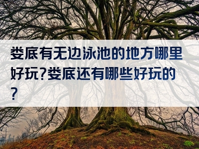 娄底有无边泳池的地方哪里好玩？娄底还有哪些好玩的？