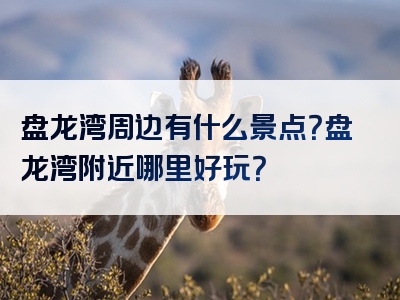 盘龙湾周边有什么景点？盘龙湾附近哪里好玩？