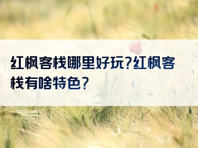 红枫客栈哪里好玩？红枫客栈有啥特色？