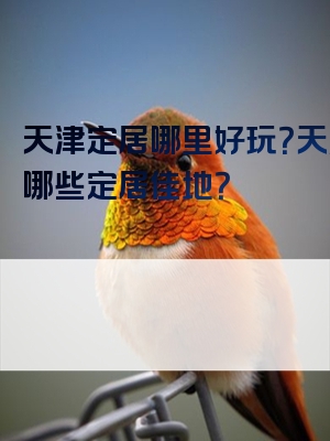 天津定居哪里好玩？天津有哪些定居佳地？