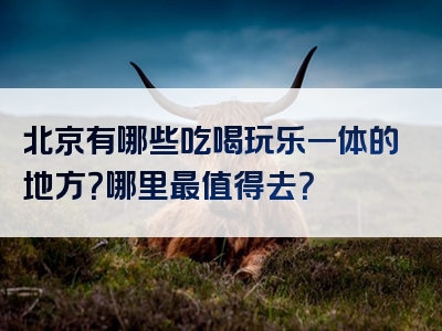 北京有哪些吃喝玩乐一体的地方？哪里最值得去？
