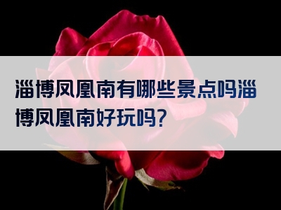 淄博凤凰南有哪些景点吗淄博凤凰南好玩吗？