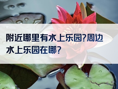 附近哪里有水上乐园？周边水上乐园在哪？