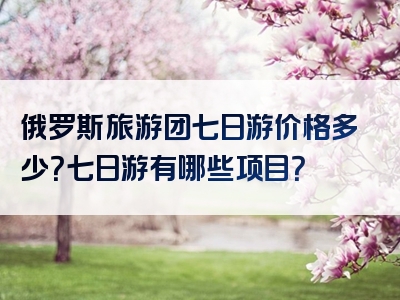 俄罗斯旅游团七日游价格多少？七日游有哪些项目？
