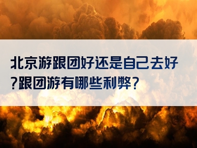 北京游跟团好还是自己去好？跟团游有哪些利弊？